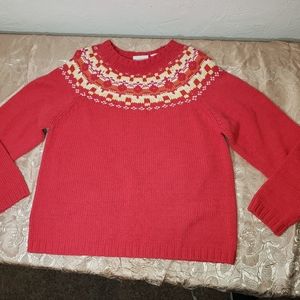 Liz Claiborne Lizwear Jeans Winter Knit Pullover L